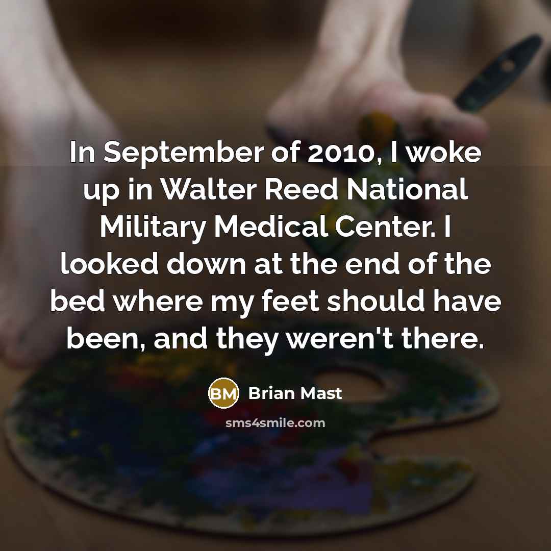 “In September of 2010, I woke up in Walter Reed…” quote by Brian Mast