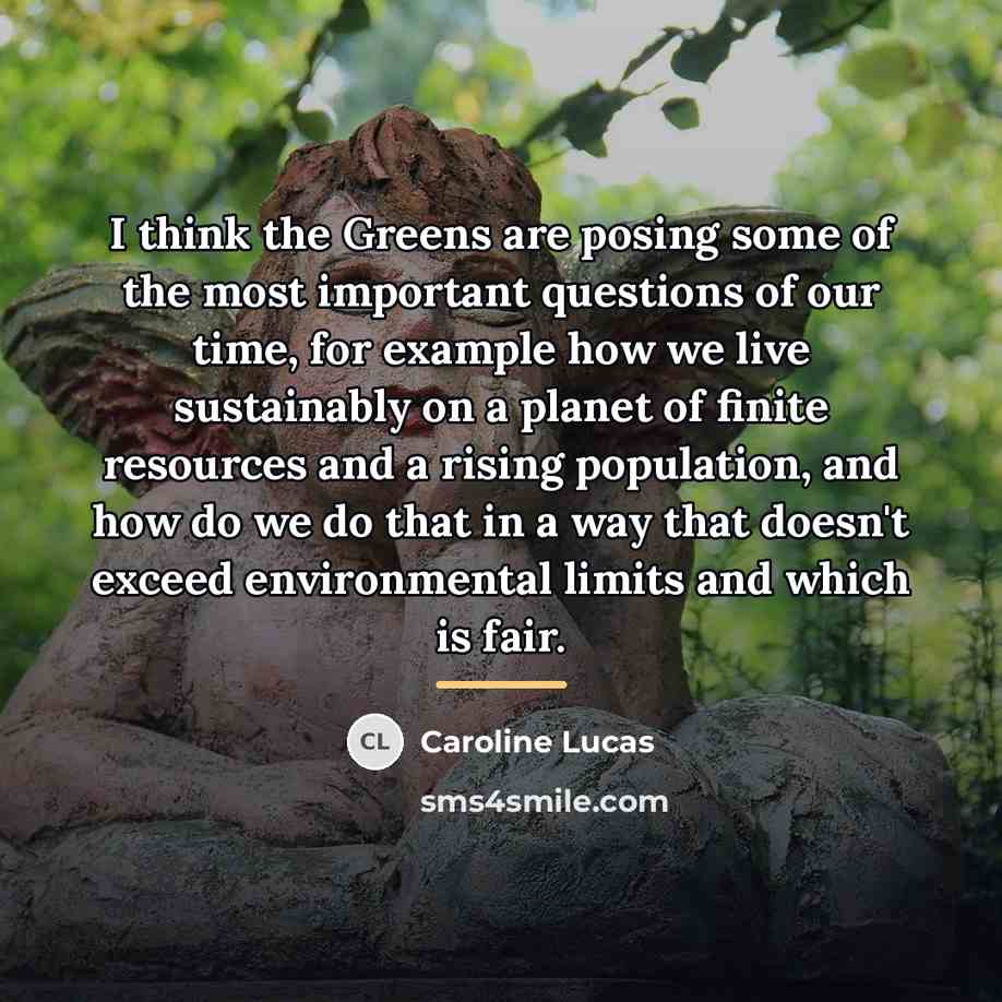 “I think the Greens are posing some of the most…” quote by Caroline Lucas