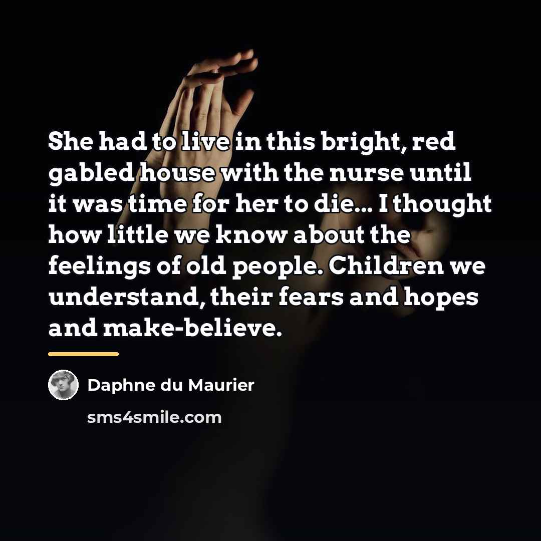 “She had to live in this bright, red gabled house…” quote by Daphne du Maurier