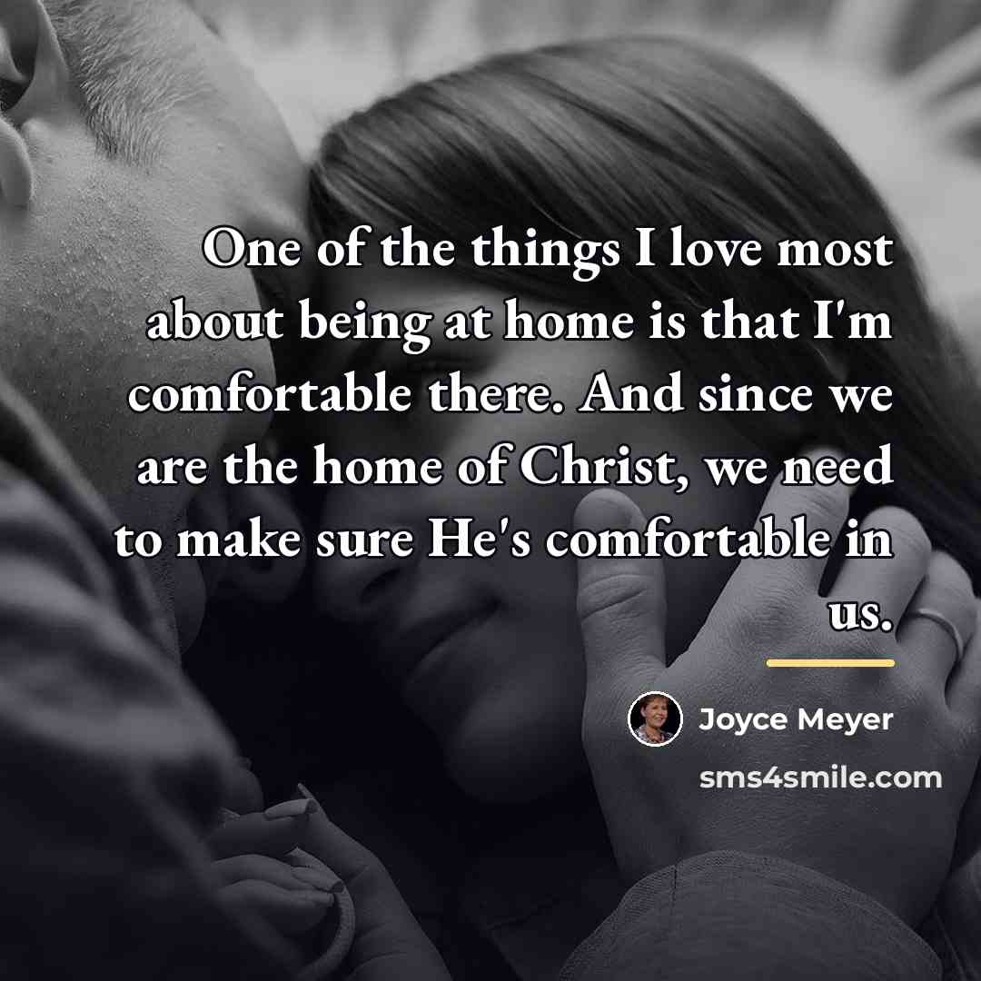 “One of the things I love most about being at…” quote by Joyce Meyer