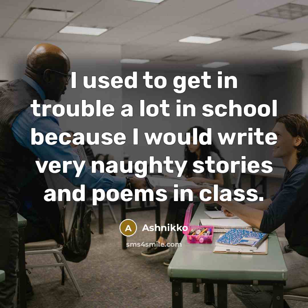 “I used to get in trouble a lot in school…” quote by Ashnikko