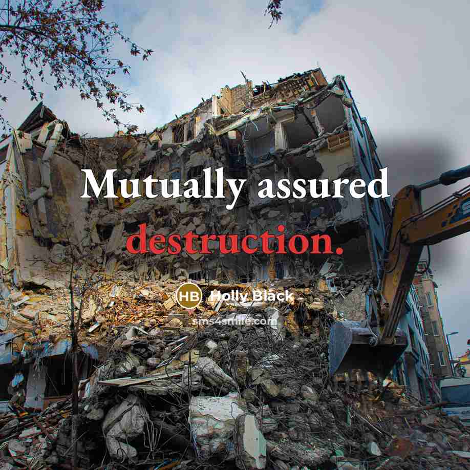 “Mutually assured destruction.” quote by Holly Black