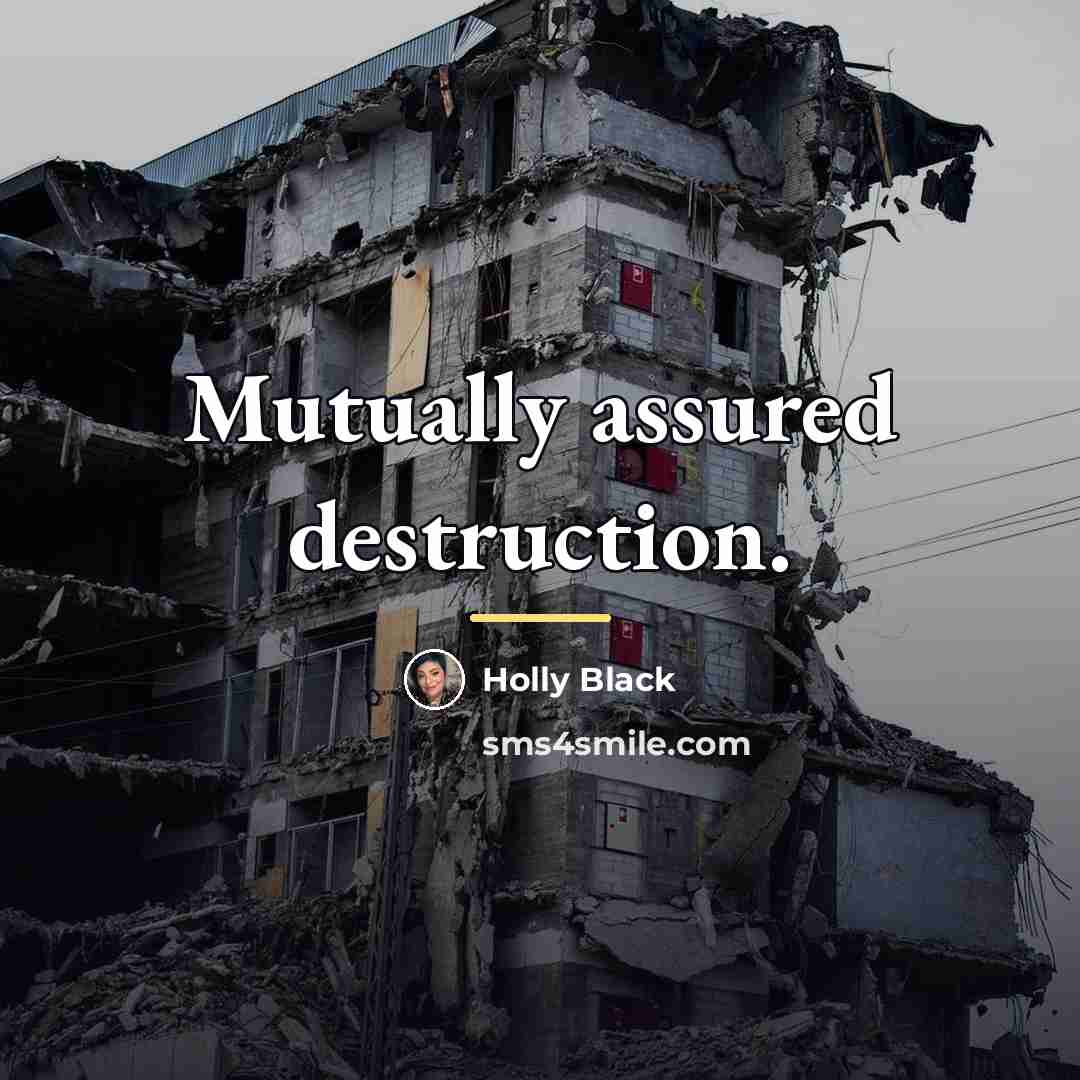 “Mutually assured destruction.…” quote by Holly Black