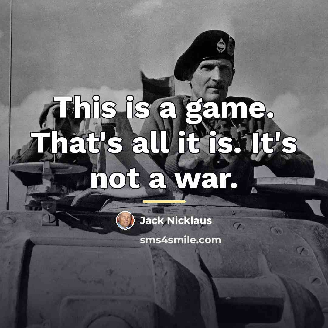 “This is a game. That's all it is. It's not…” quote by Jack Nicklaus