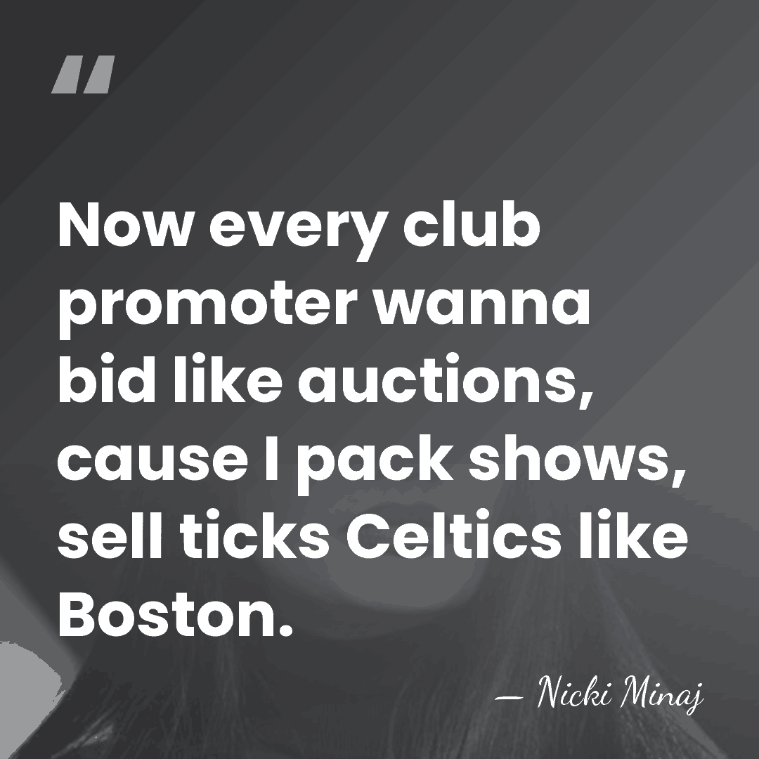 Now every club promoter wanna bid like auctions, cause I pack shows,&hellip; - Nicki Minaj