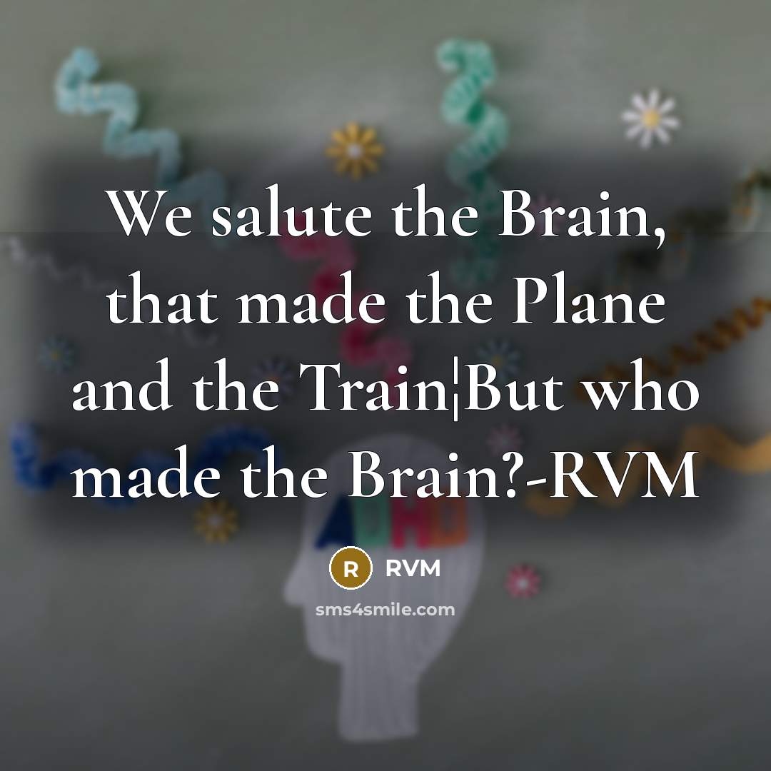 “We salute the Brain, that made the Plane and the…” quote by RVM
