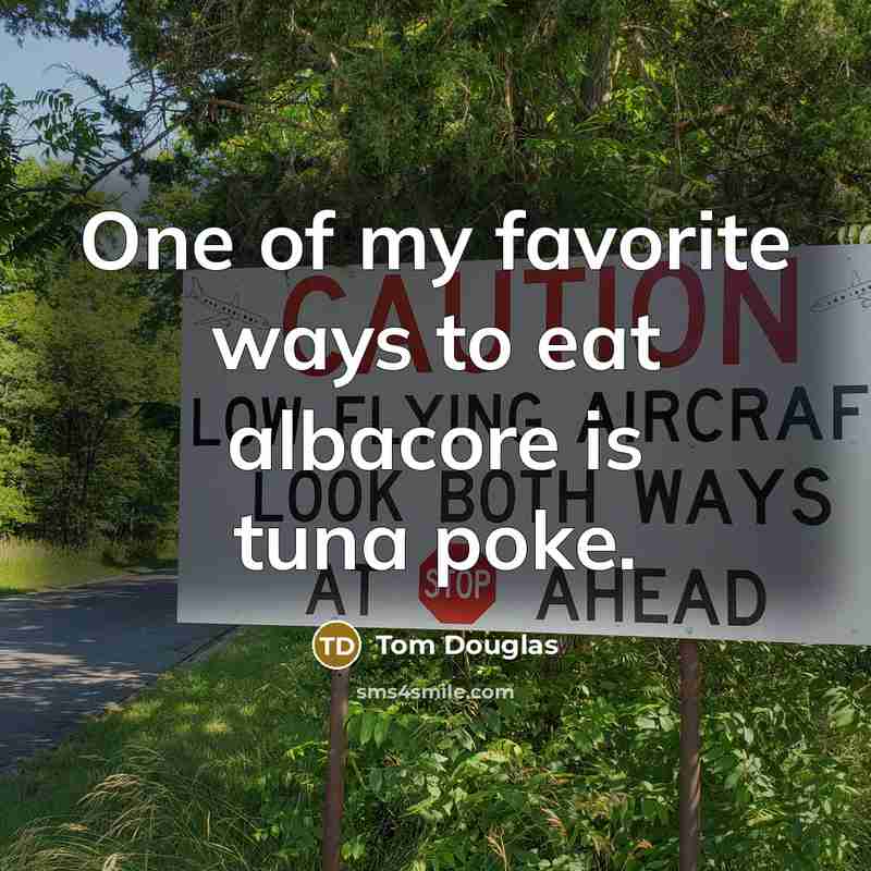 “One of my favorite ways to eat albacore is tuna…” quote by Tom Douglas
