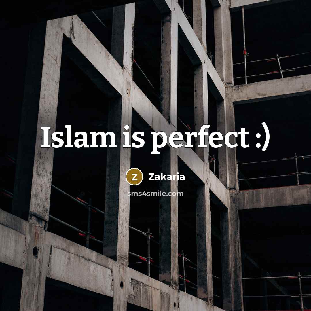 “Islam is perfect :)…” quote by Zakaria