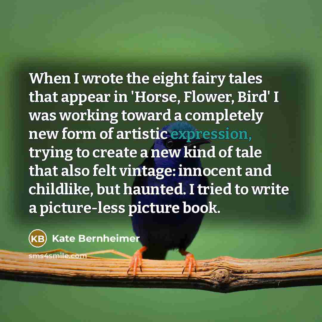 “When I wrote the eight fairy tales that appear in…” quote by Kate Bernheimer