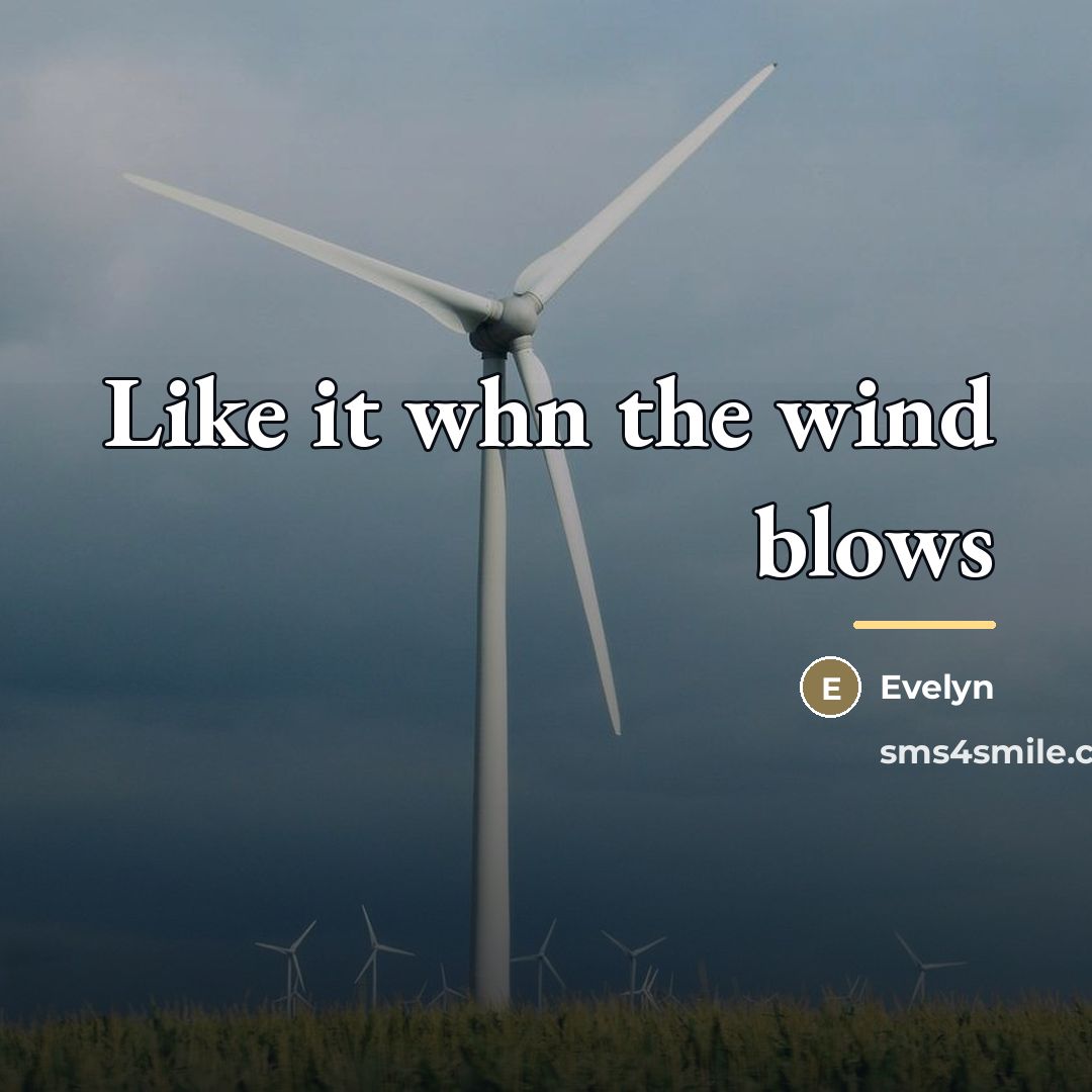 “Like it whn the wind blows…” quote by Evelyn