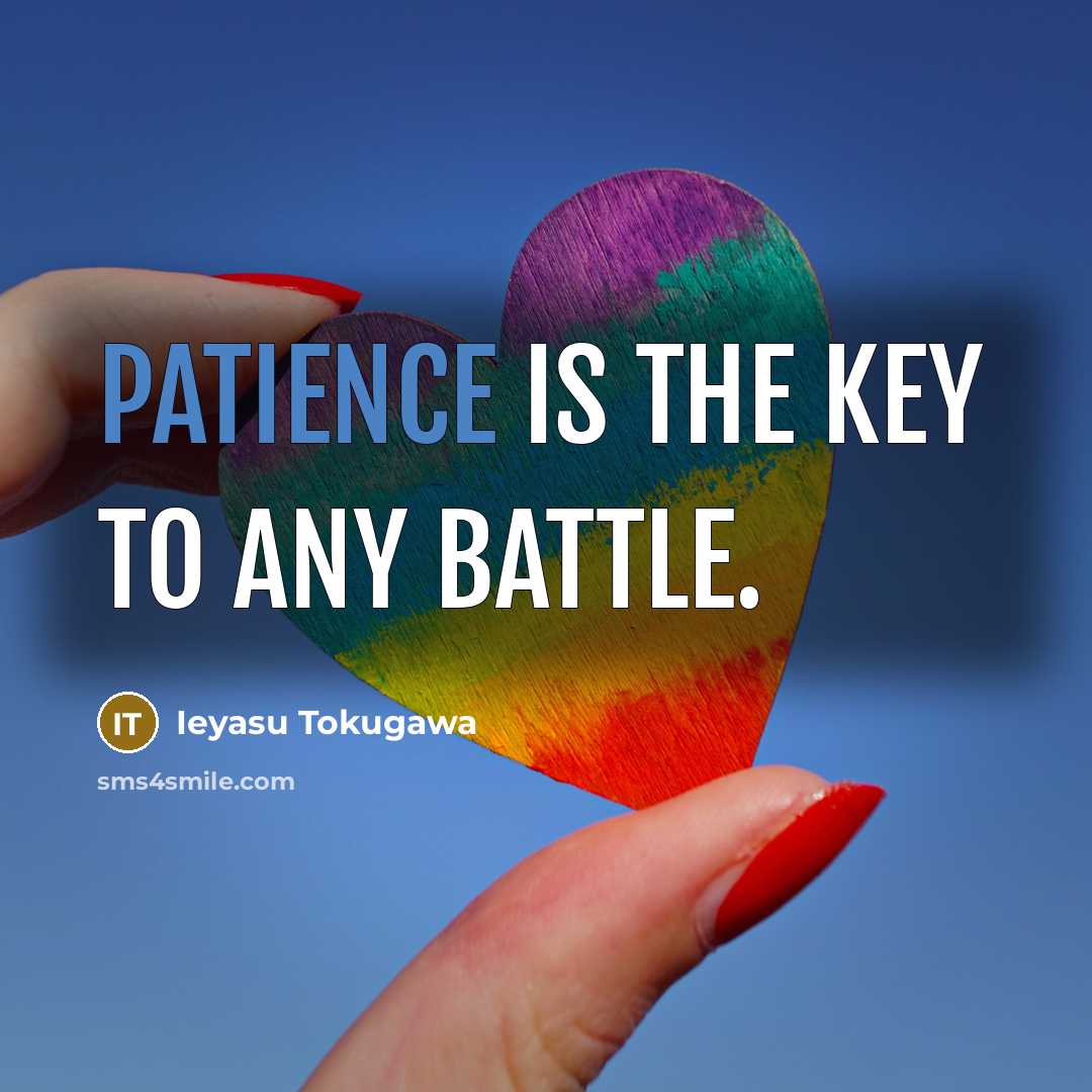 “Patience is the key to any battle.…” quote by Ieyasu Tokugawa