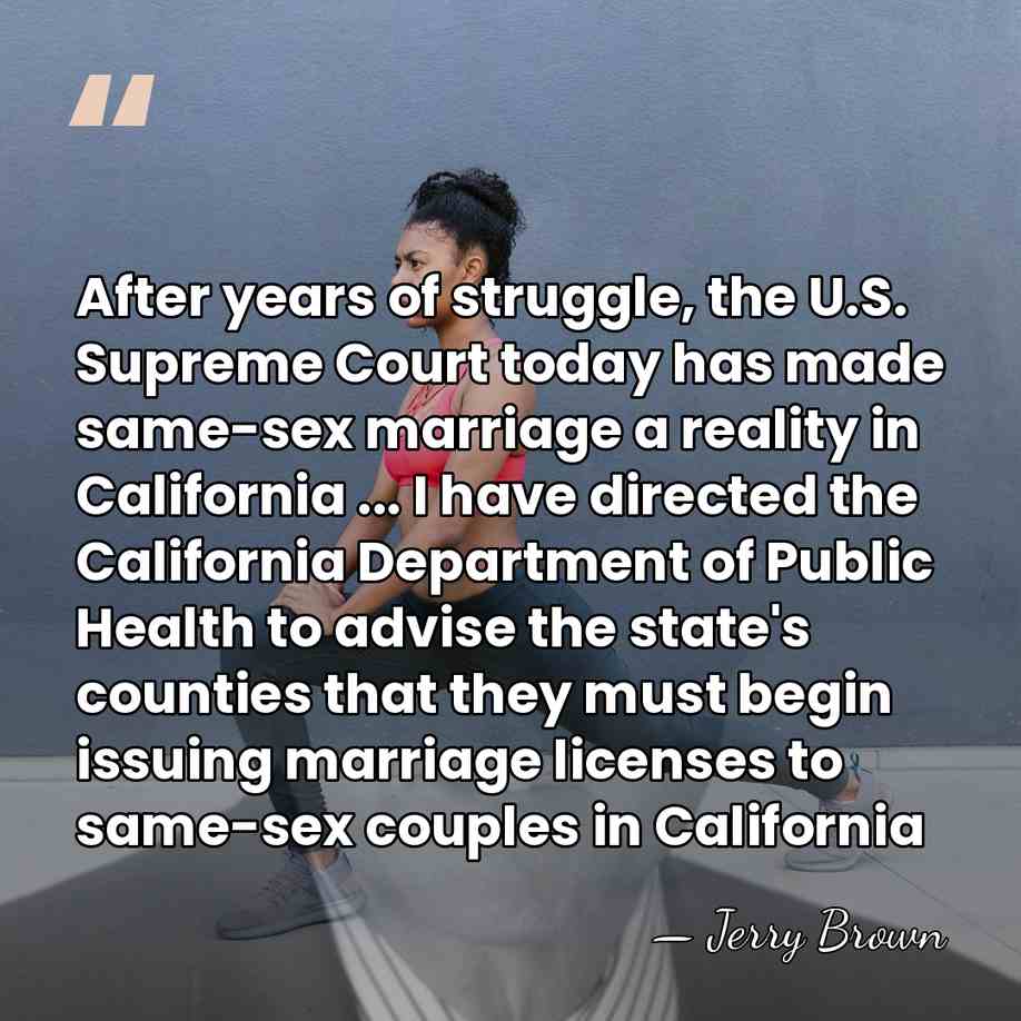After years of struggle, the U.S. Supreme Court today has made same-sex&hellip; - Jerry Brown
