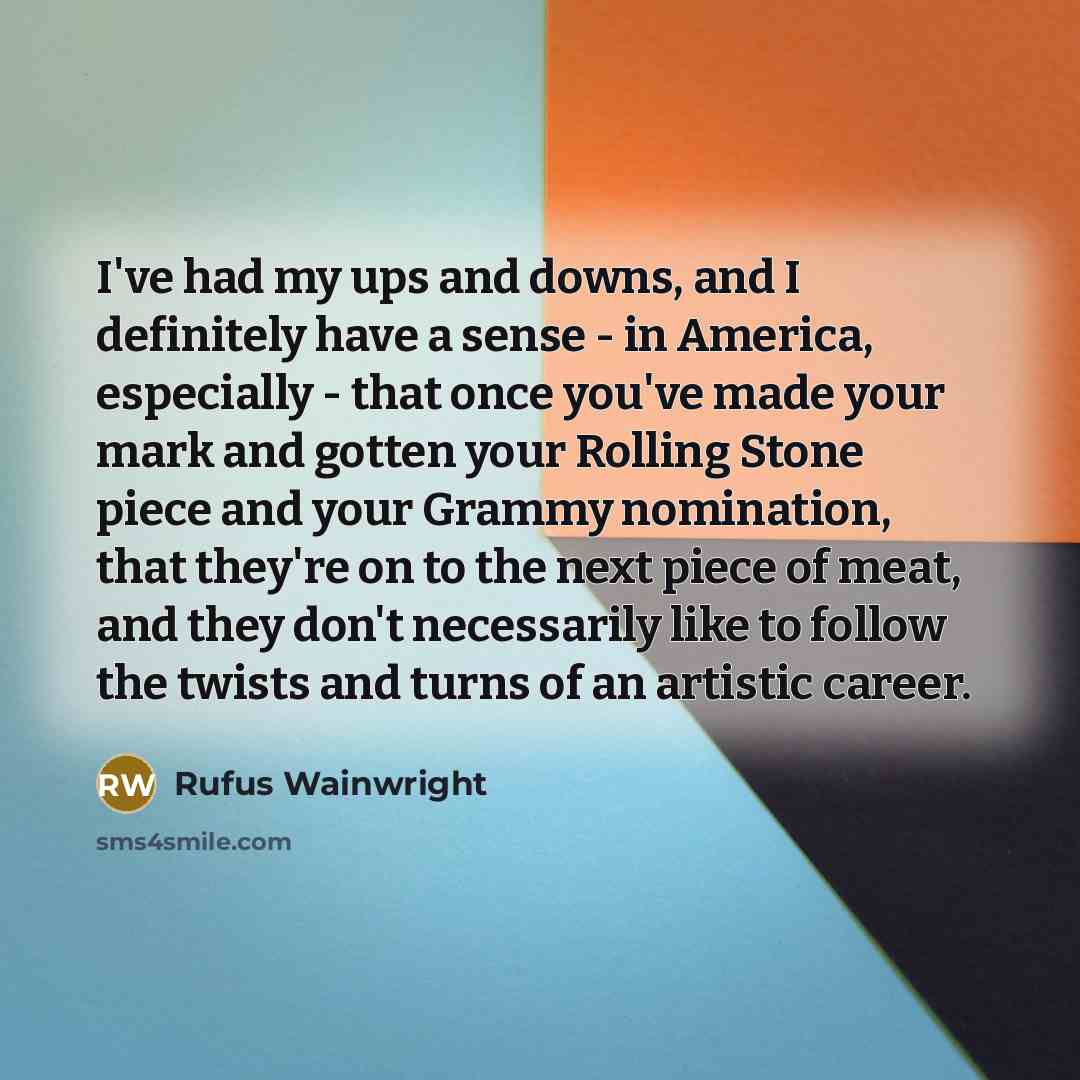 “I've had my ups and downs, and I definitely have…” quote by Rufus Wainwright