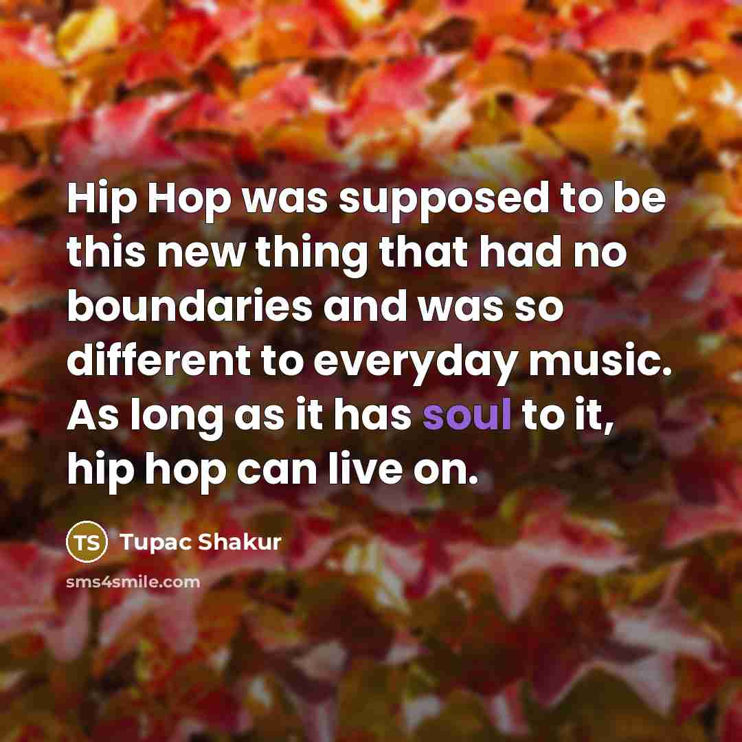 “Hip Hop was supposed to be this new thing that…” quote by Tupac Shakur