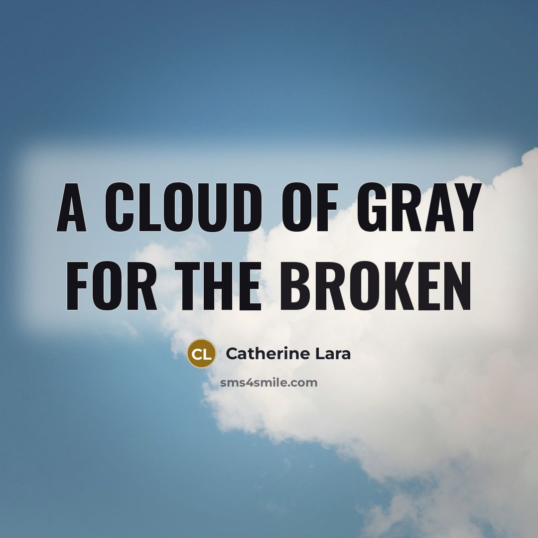 “A cloud of gray for the broken…” quote by Catherine Lara