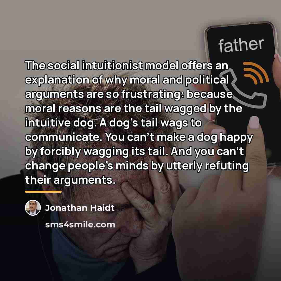“The social intuitionist model offers an explanation of why moral…” quote by Jonathan Haidt