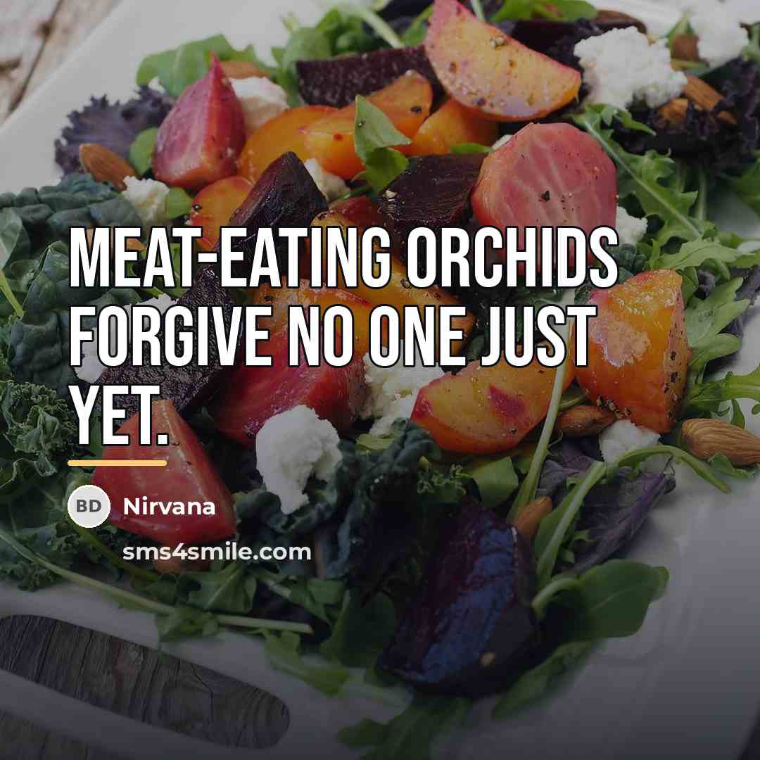 “Meat-eating orchids forgive no one just yet.…” quote by Nirvana