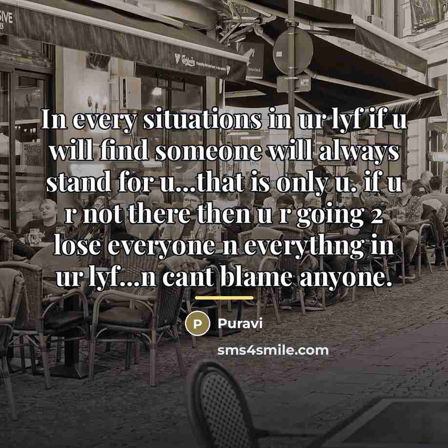 “In every situations in ur lyf if u will find…” quote by Puravi