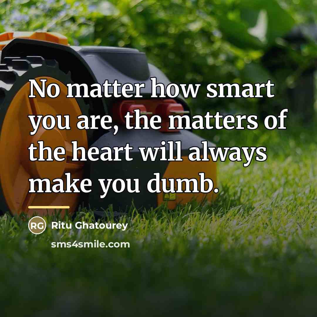 “No matter how smart you are, the matters of the…” quote by Ritu Ghatourey