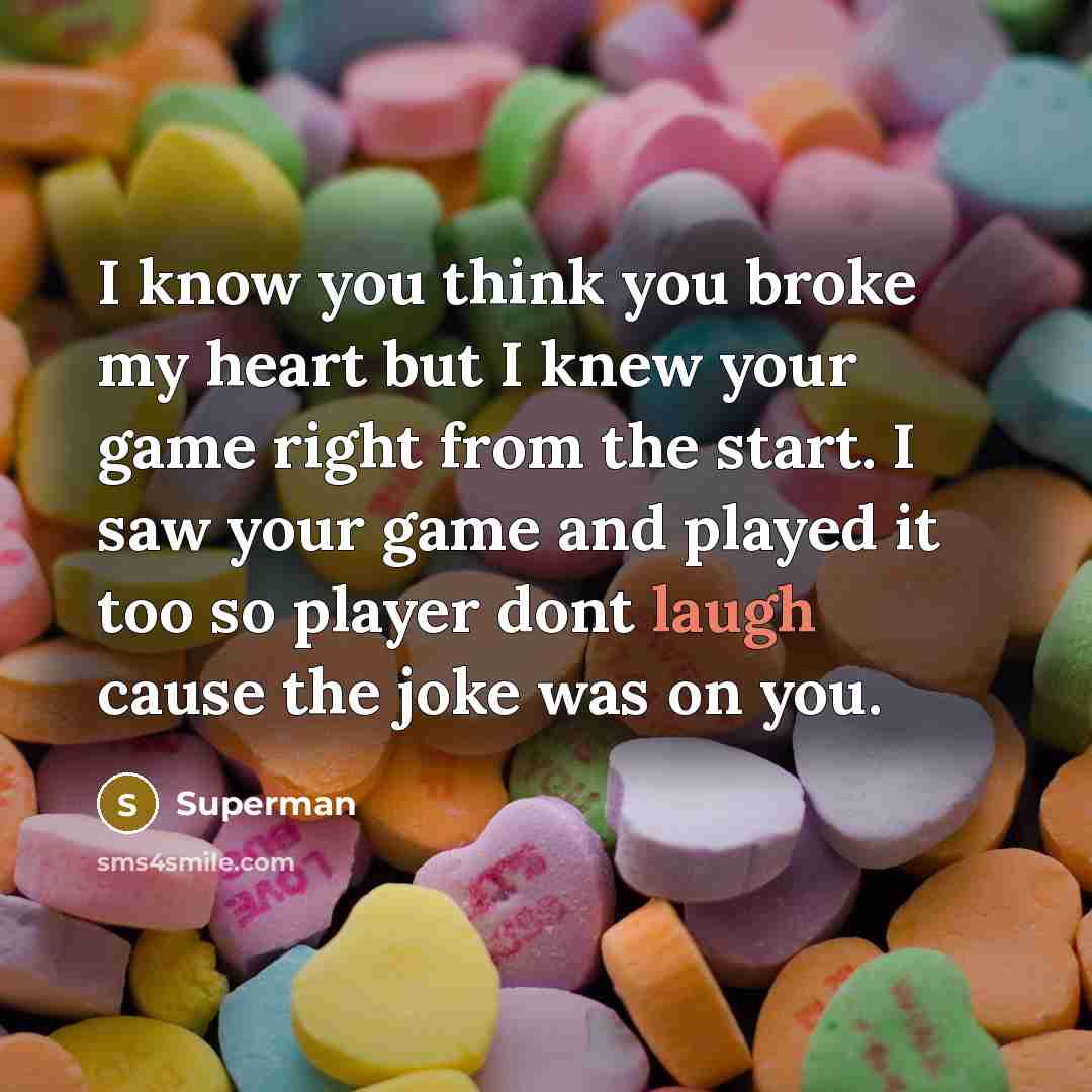 “I know you think you broke my heart but I…” quote by Superman