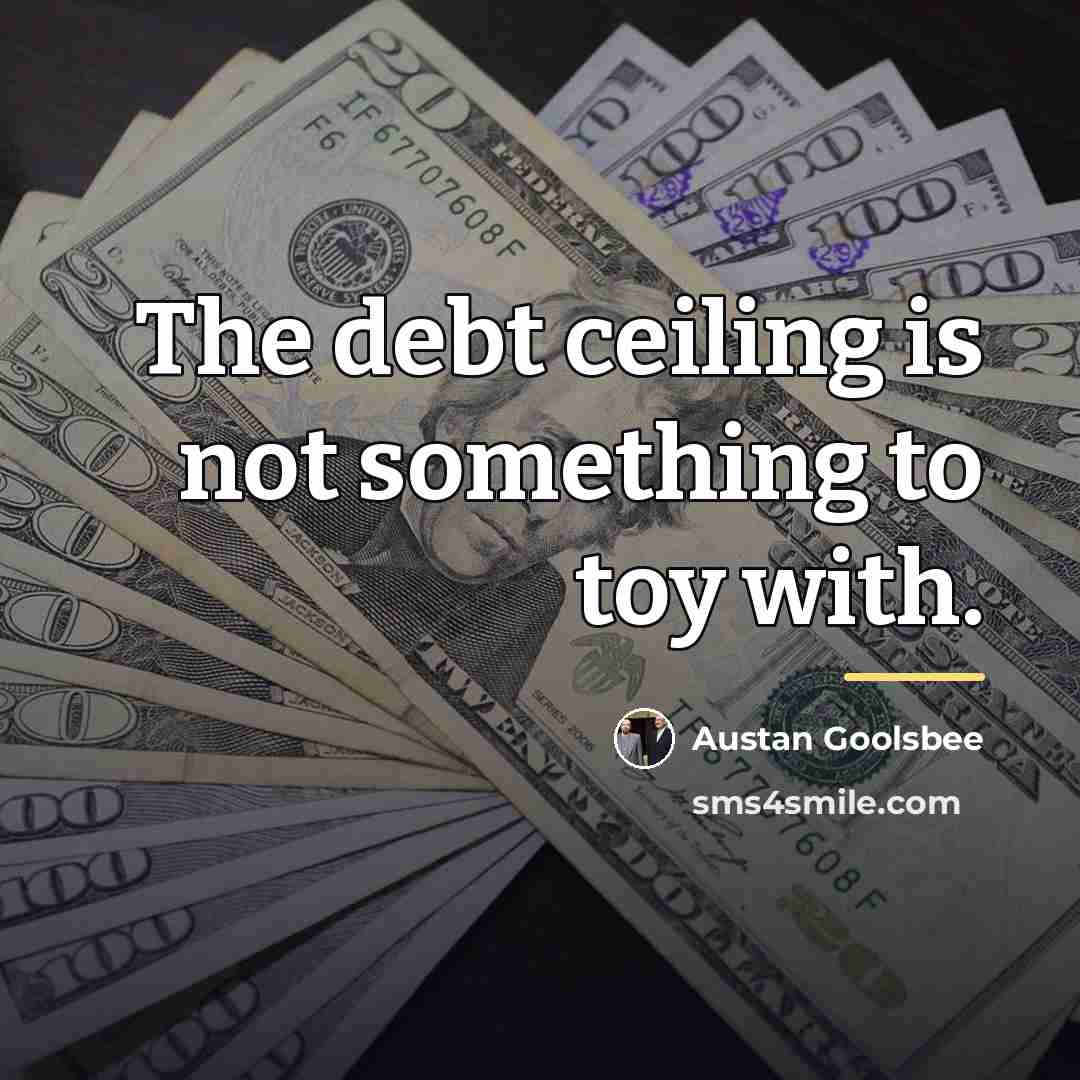 “The debt ceiling is not something to toy with.…” quote by Austan Goolsbee