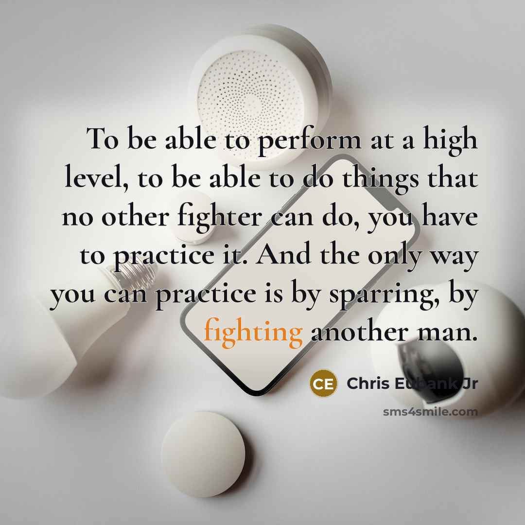 “To be able to perform at a high level, to…” quote by Chris Eubank Jr