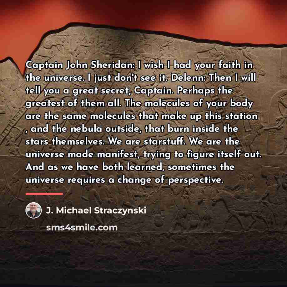 “Captain John Sheridan: I wish I had your faith in…” quote by J. Michael Straczynski
