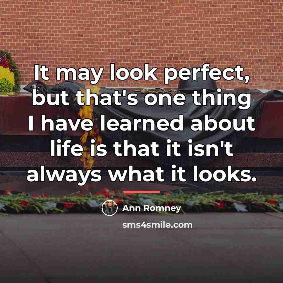“It may look perfect, but that's one thing I have…” quote by Ann Romney