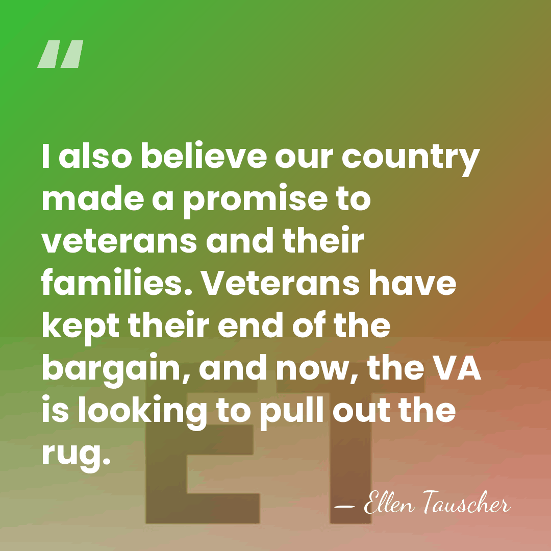 I also believe our country made a promise to veterans and their&hellip; - Ellen Tauscher