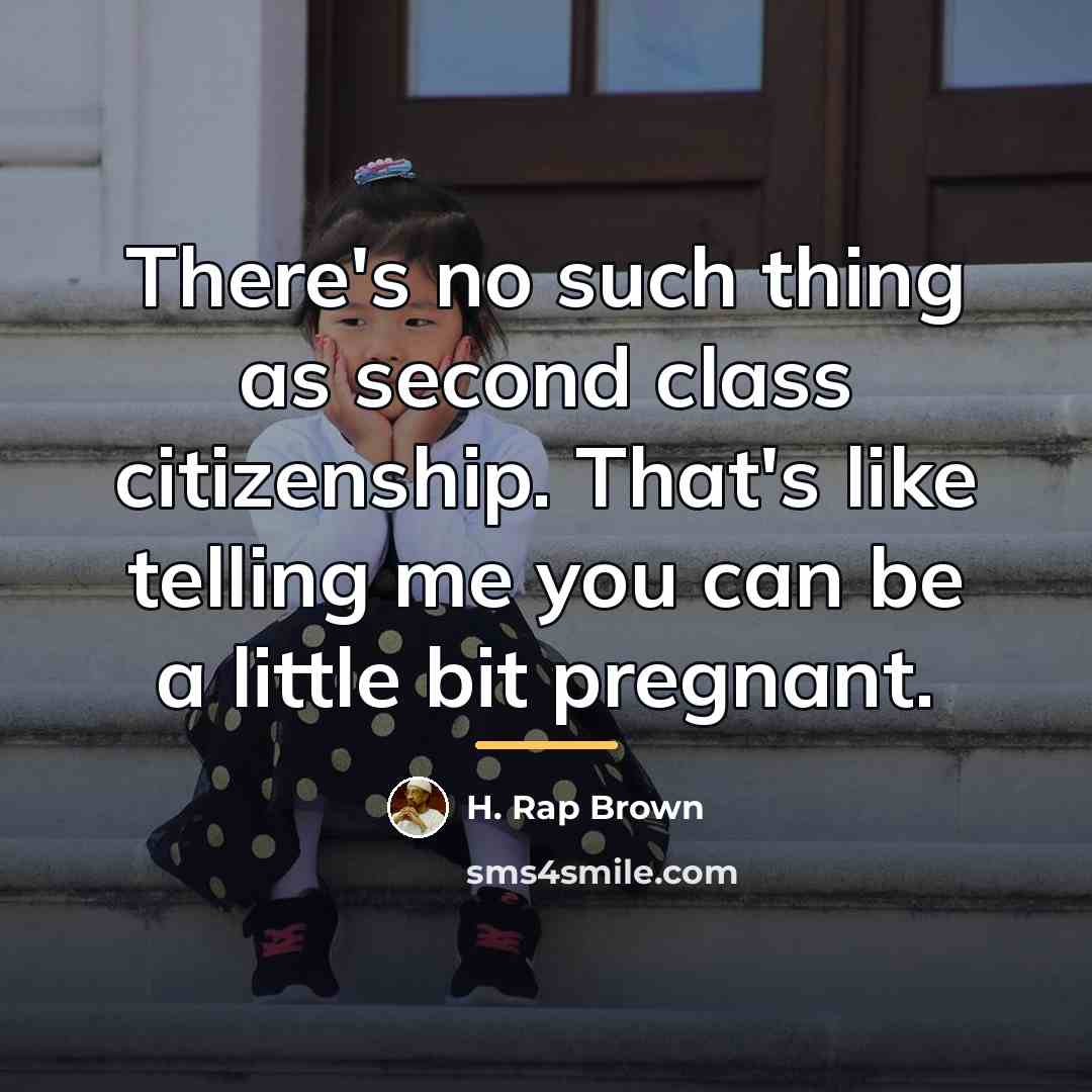 “There's no such thing as second class citizenship. That's like…” quote by H. Rap Brown