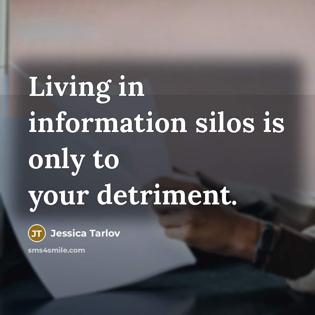 “Living in information silos is only to your detriment.…” quote by Jessica Tarlov