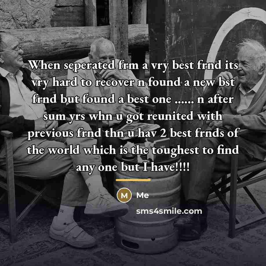 “When seperated frm a vry best frnd its vry hard…” quote by Me