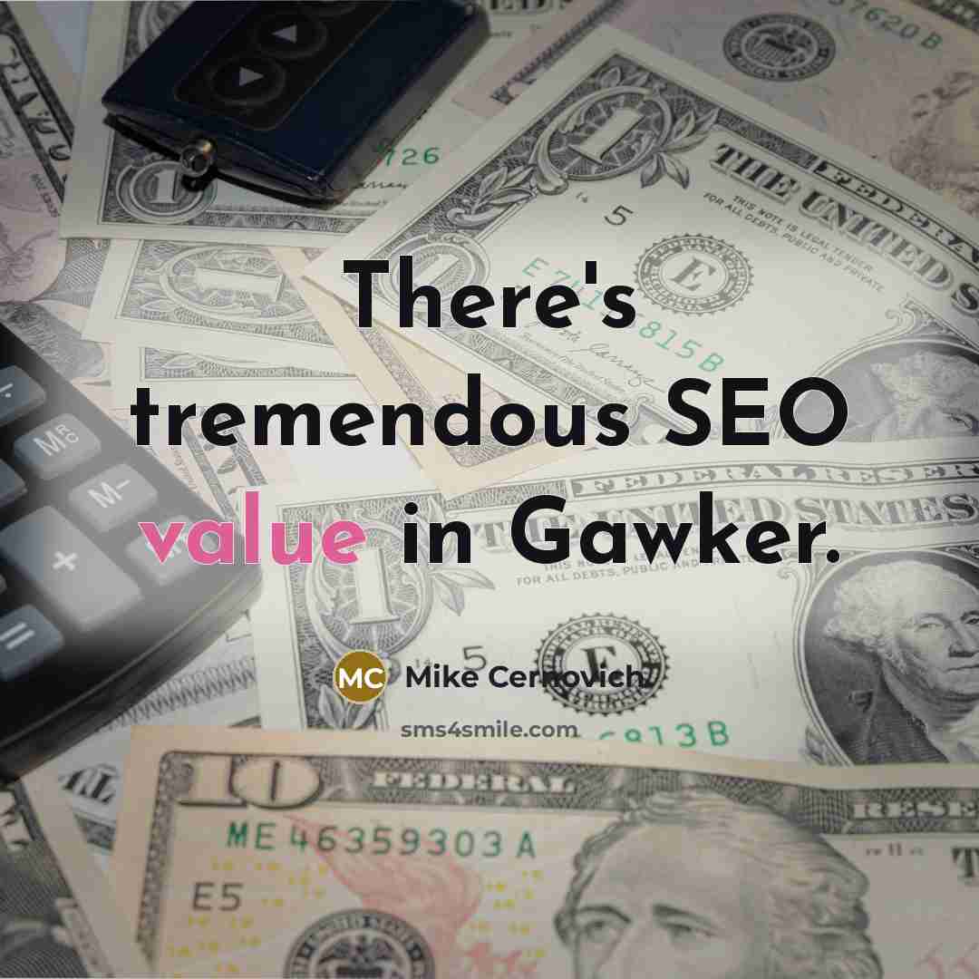 “There's tremendous SEO value in Gawker.…” quote by Mike Cernovich