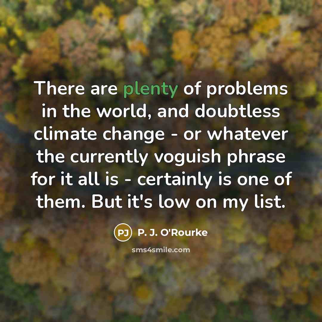 “There are plenty of problems in the world, and doubtless…” quote by P. J. O'Rourke