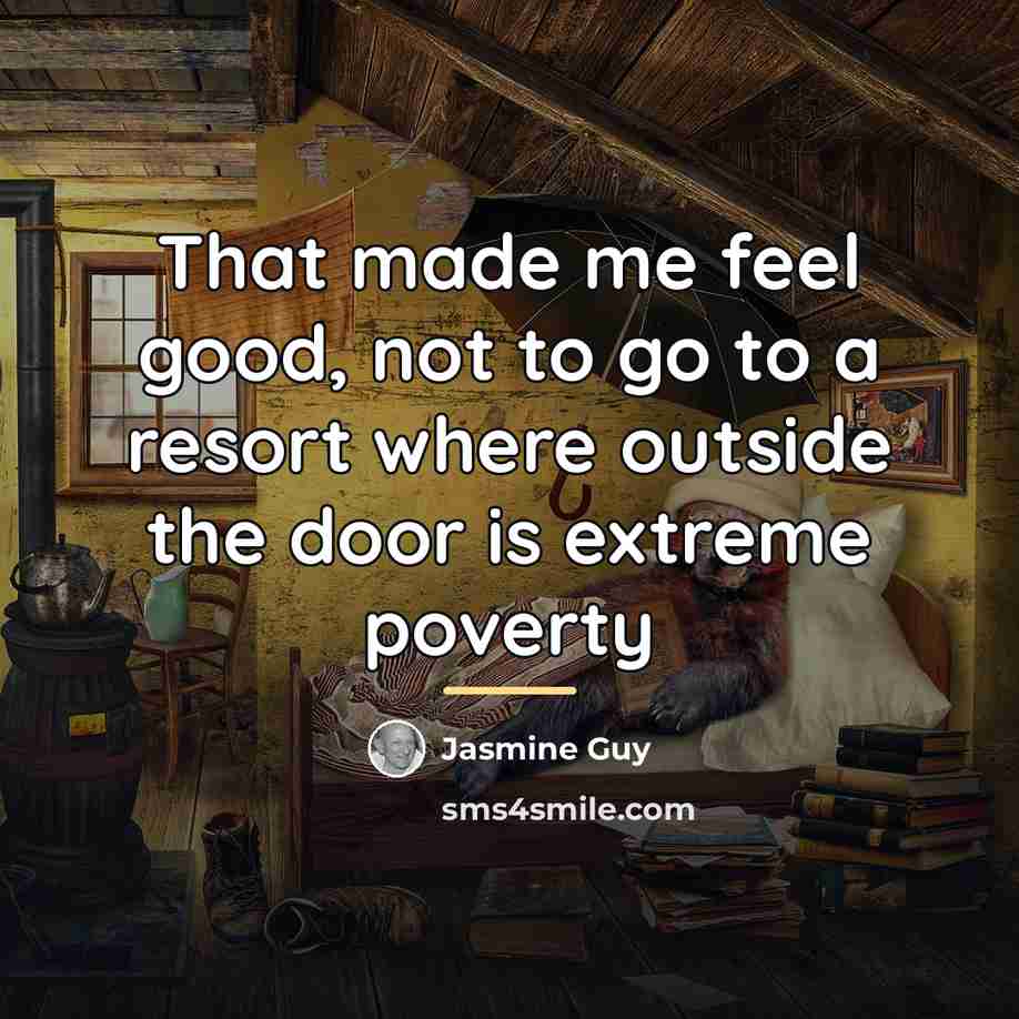“That made me feel good, not to go to a…” quote by Jasmine Guy