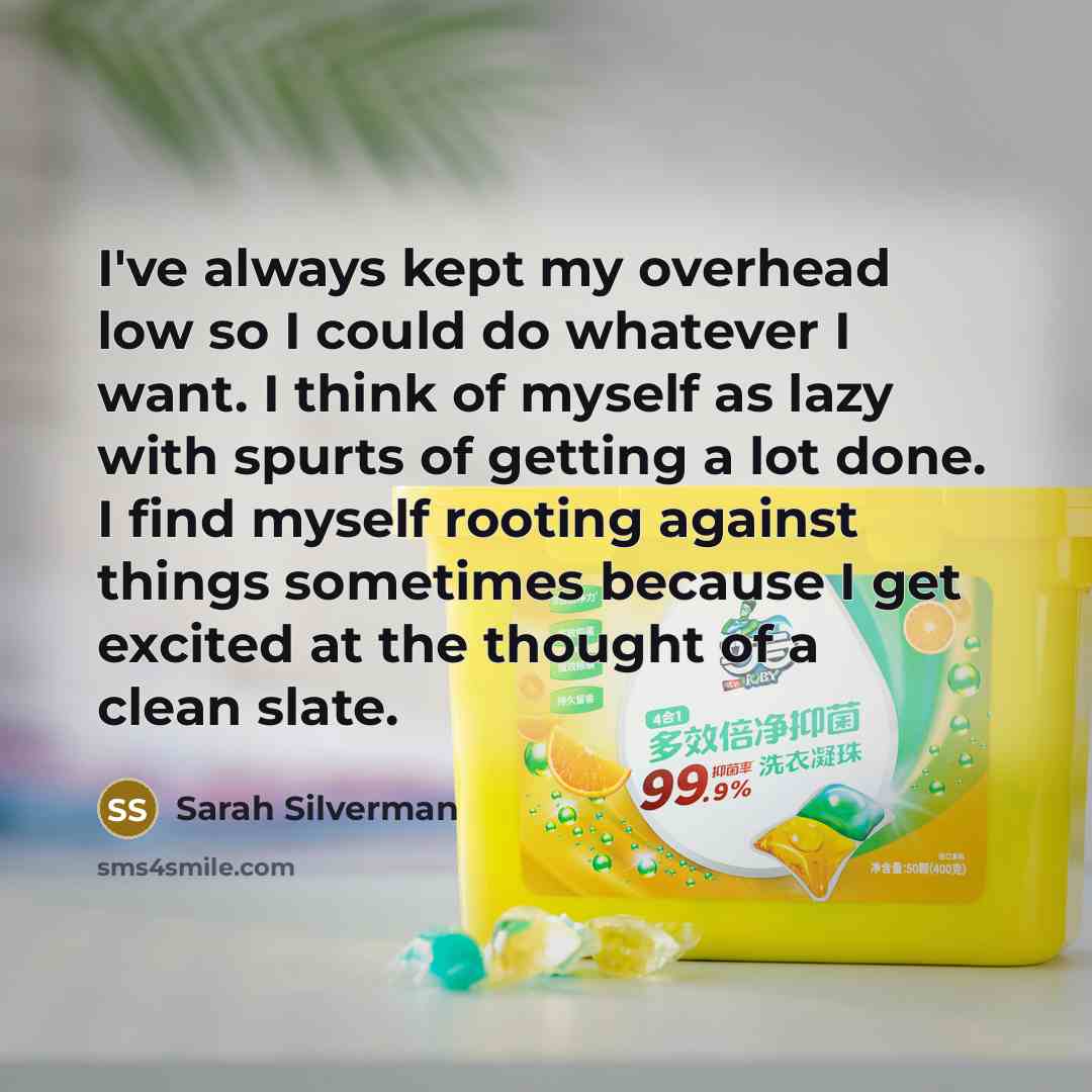 “I've always kept my overhead low so I could do…” quote by Sarah Silverman