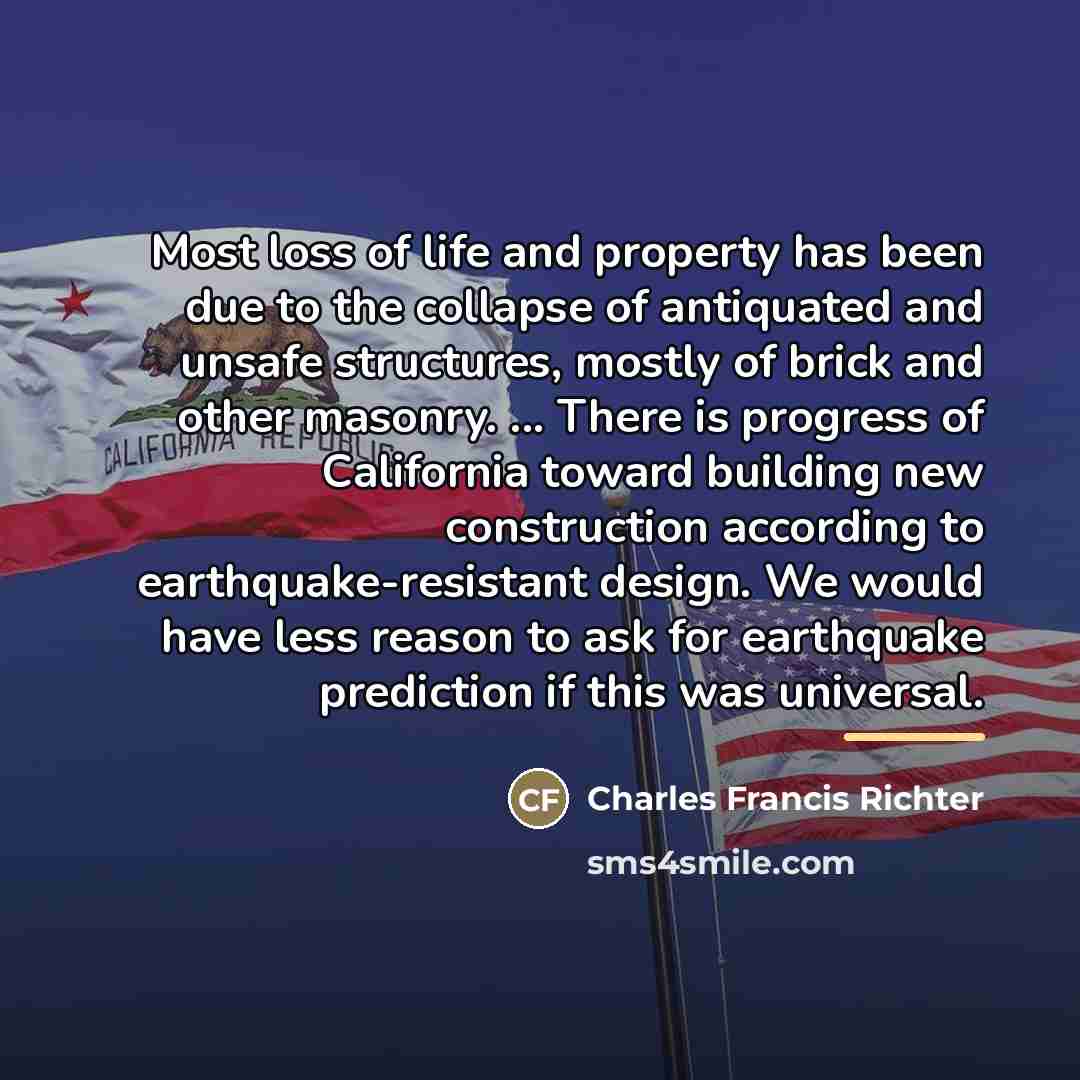 “Most loss of life and property has been due to…” quote by Charles Francis Richter
