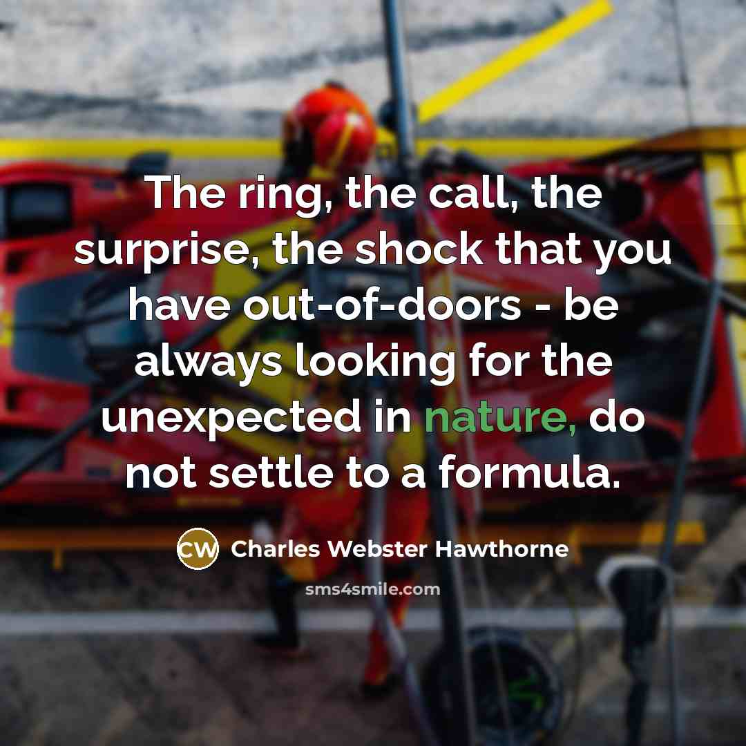 “The ring, the call, the surprise, the shock that you…” quote by Charles Webster Hawthorne