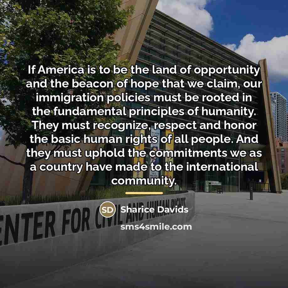 “If America is to be the land of opportunity and…” quote by Sharice Davids