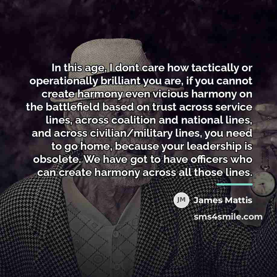 “In this age, I dont care how tactically or operationally…” quote by James Mattis