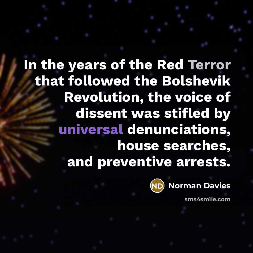 “In the years of the Red Terror that followed the…” quote by Norman Davies