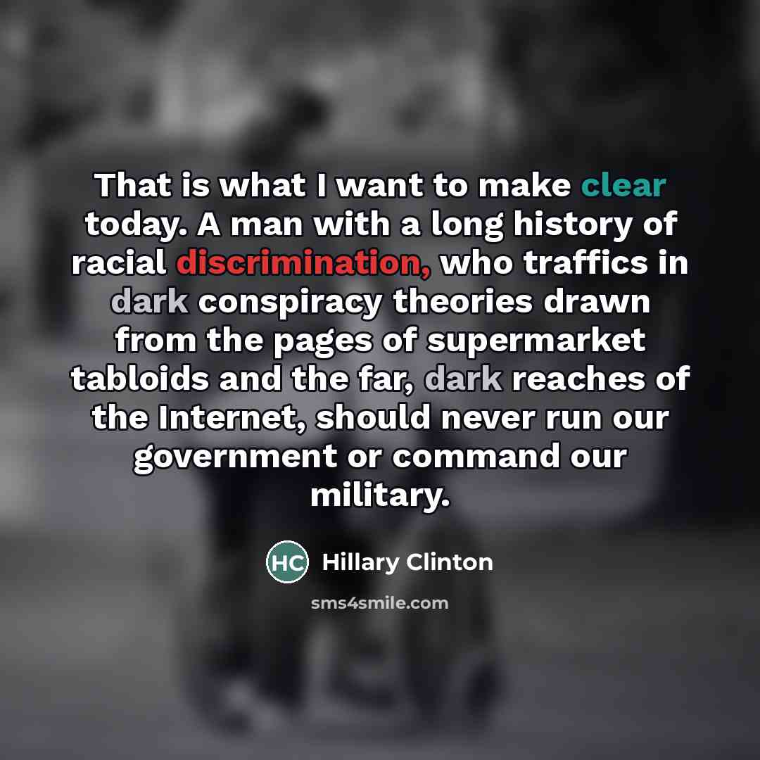 “That is what I want to make clear today. A…” quote by Hillary Clinton