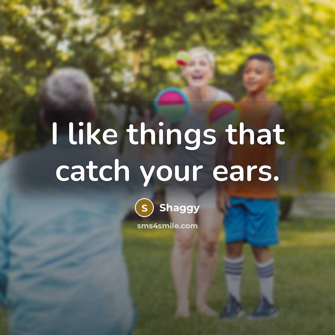 “I like things that catch your ears.…” quote by Shaggy