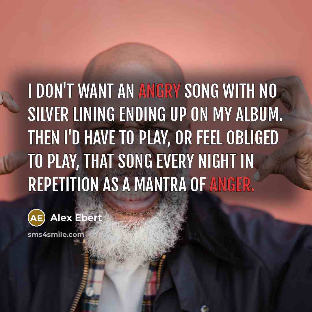 “I don't want an angry song with no silver lining…” quote by Alex Ebert