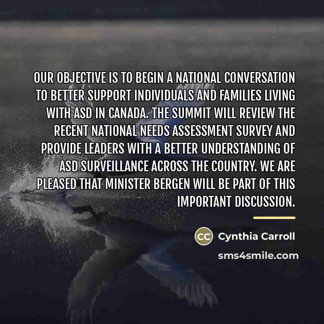 “Our objective is to begin a national conversation to better…” quote by Cynthia Carroll