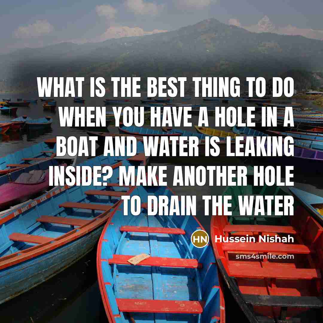 “What is the best thing to do when you have…” quote by Hussein Nishah