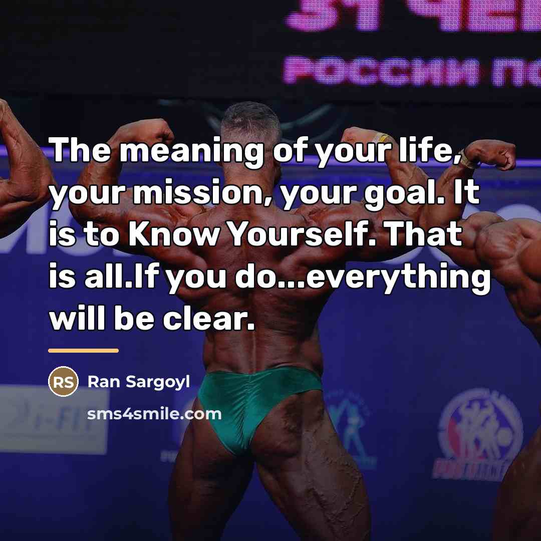“The meaning of your life, your mission, your goal. It…” quote by Ran Sargoyl