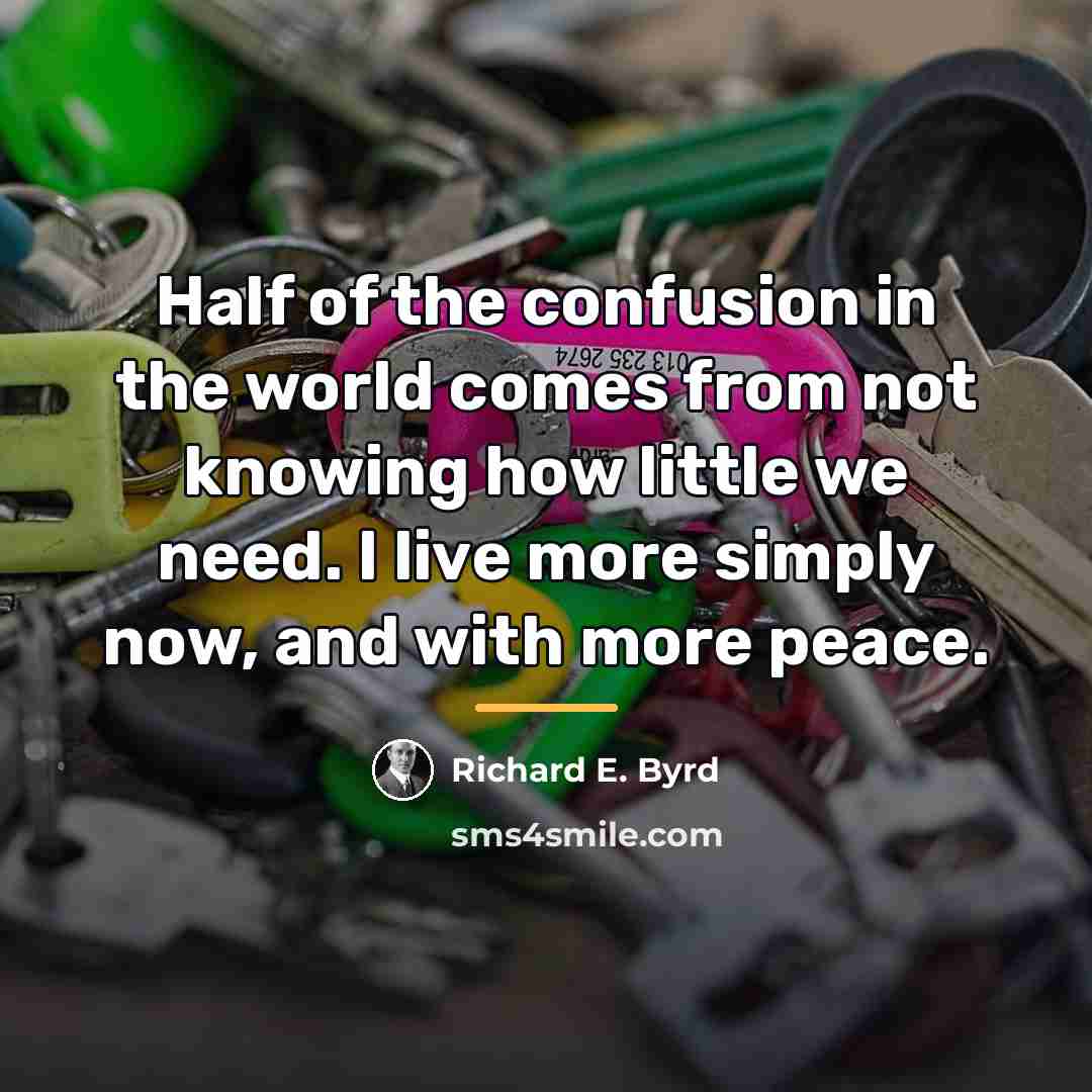 “Half of the confusion in the world comes from not…” quote by Richard E. Byrd