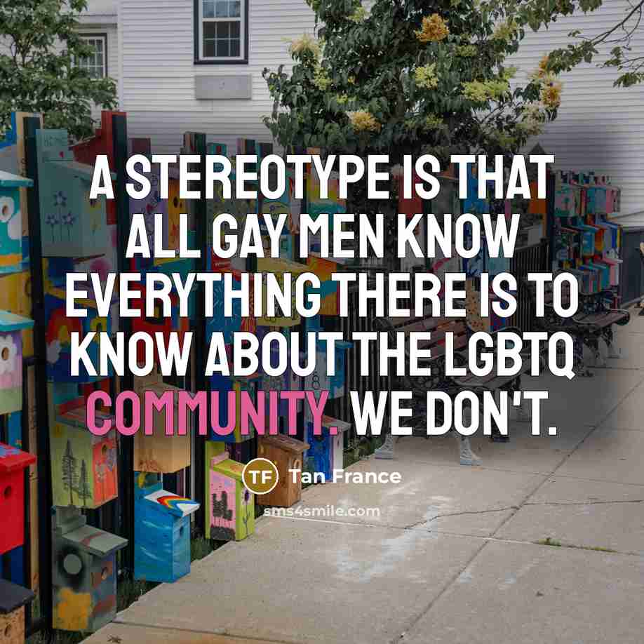 “A stereotype is that all gay men know everything there…” quote by Tan France