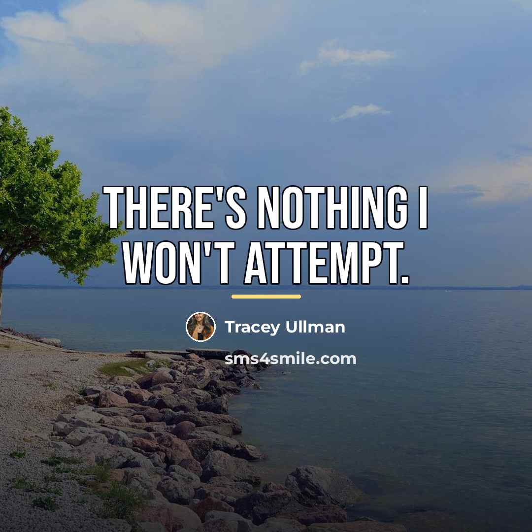 “There's nothing I won't attempt.…” quote by Tracey Ullman